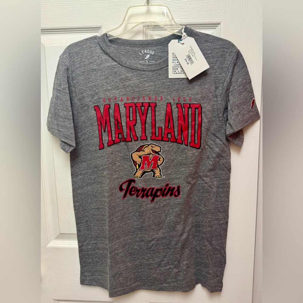 NWT League 91 Maryland Terapins Collegiate T-Shirt Size S